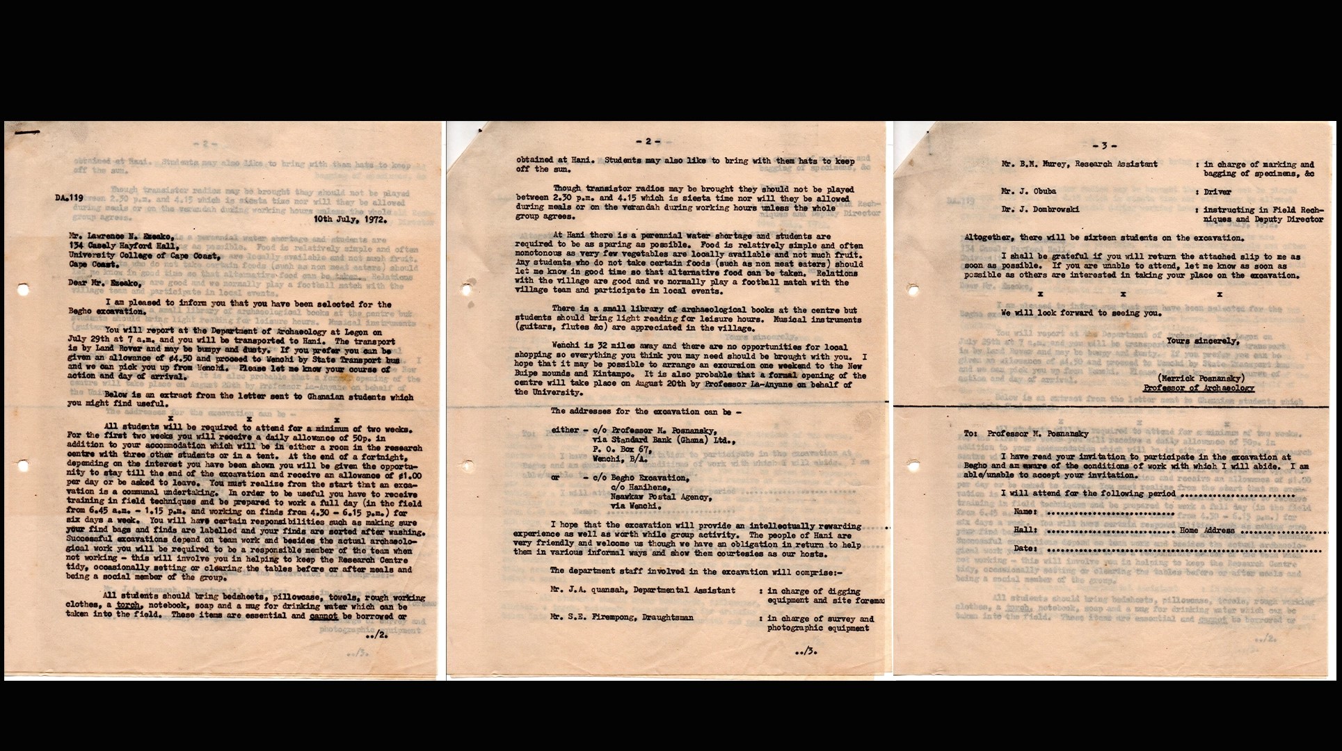 Letter of Correspondence
